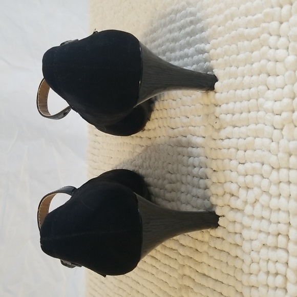 Dexflex Comfort Malinda Peep Toe Suede Pump Black Size 8.5 - Picture 4 of 12